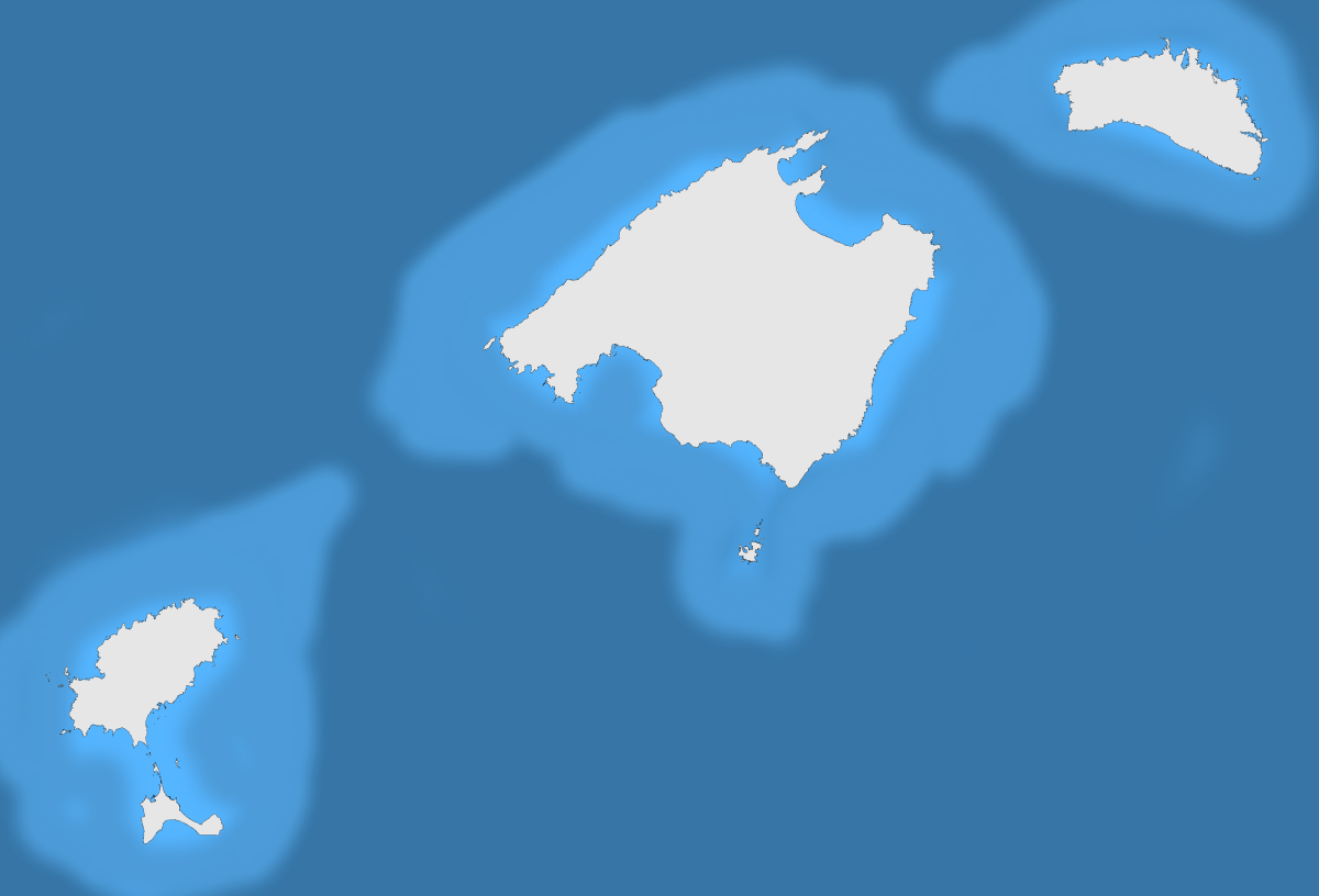 Mapa de les illes balears